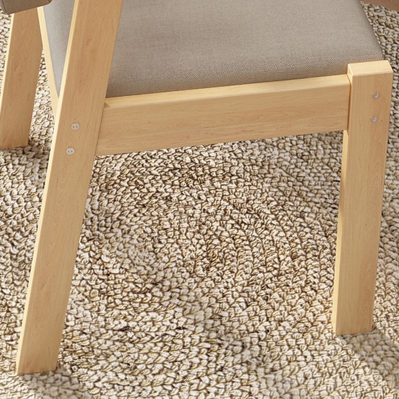 Chaise de salle à manger rembourrée au fini mat, fauteuil à dossier ouvert en hêtre scandinave