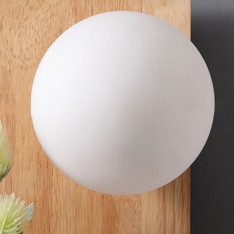 Ball Wall Sconce Lighting Modern Wood 1 Light Wall Mounted Light (Ornament not included)