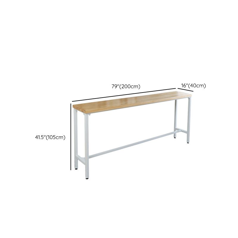 Modern Style Rectangle Bar Table Solid Wood Trestle Base Bar Dining Table