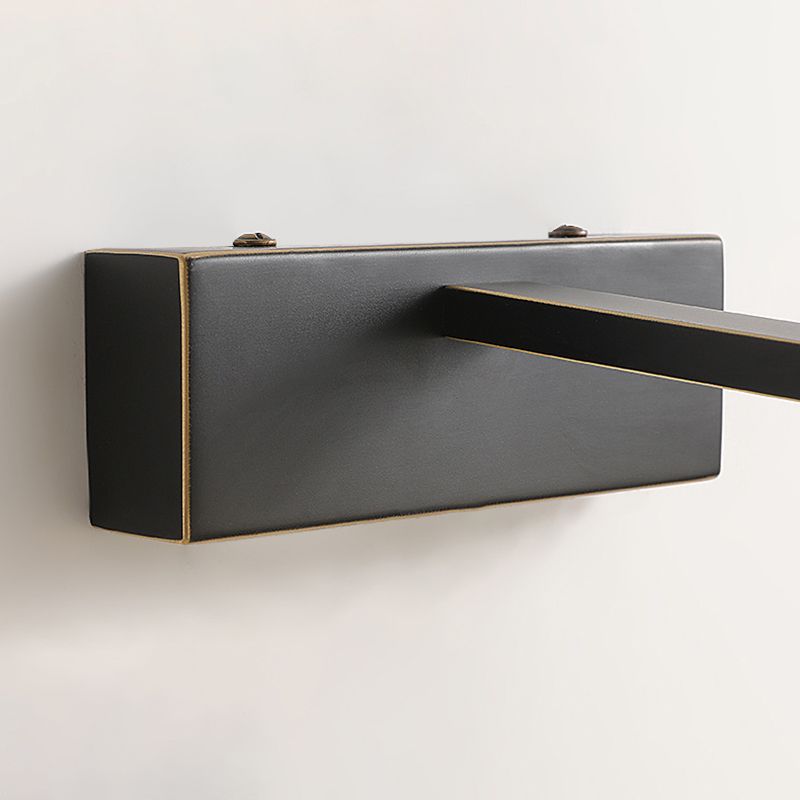 Brass Straight Mirror Light Modern Style Single Light Wall Lamp for Bathroom