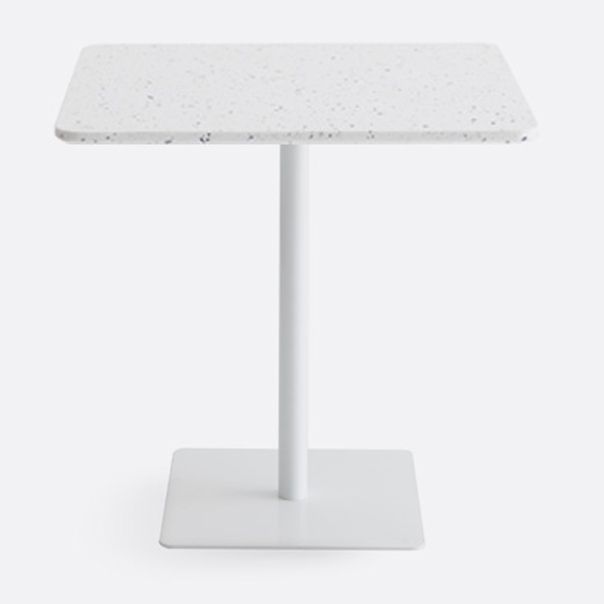 Vierkante voetstuk eettafel Stenen eettafel in industriële stijl voor thuis