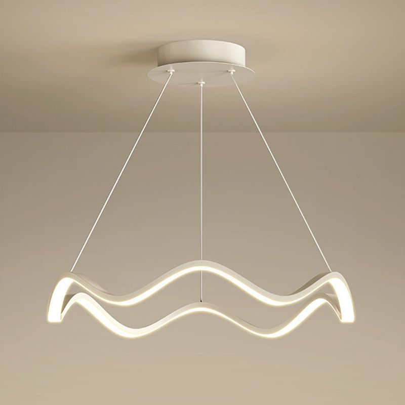 Nordic Twist Ceiling Hanging Light Metal LED Hanging Lamp for Dining Room