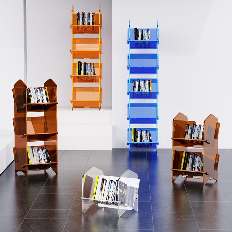 Standard Acrylic Bookcase Scandinavian Closed Back Bookshelf