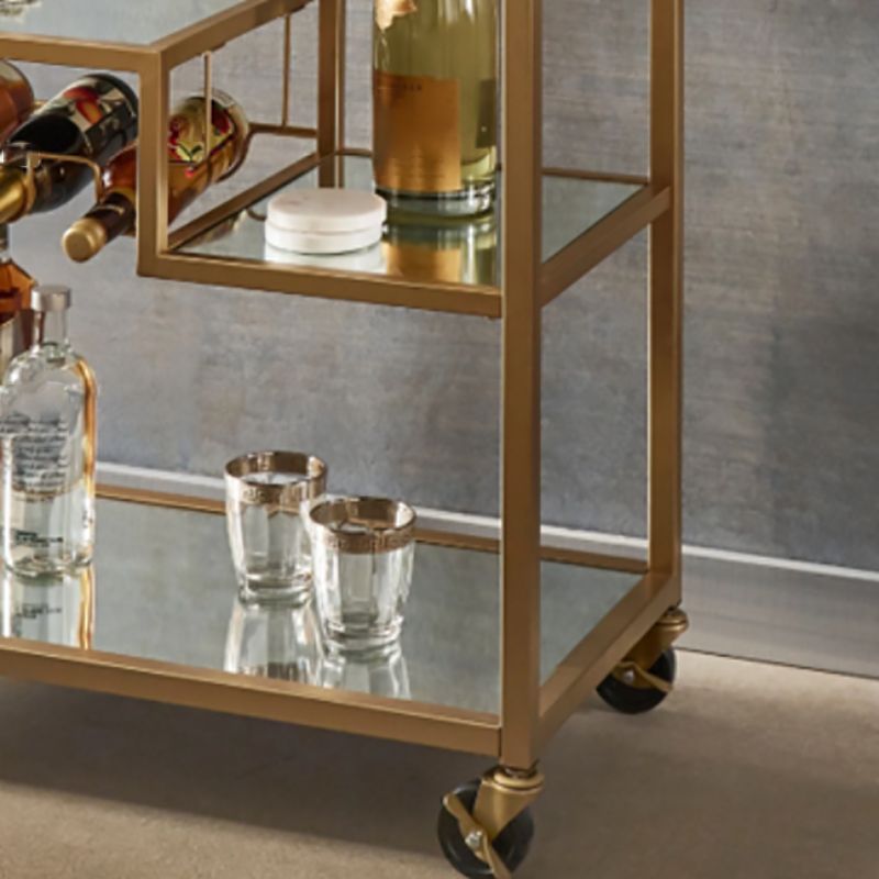 34.65" High Contemporary Rectangle Prep Table Rolling Metal Prep Table for Kitchen