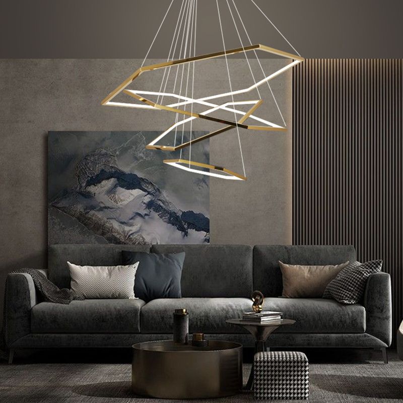 Modern Style Hanging Lights Multi-layer Chandelier for Living Room Dining Room