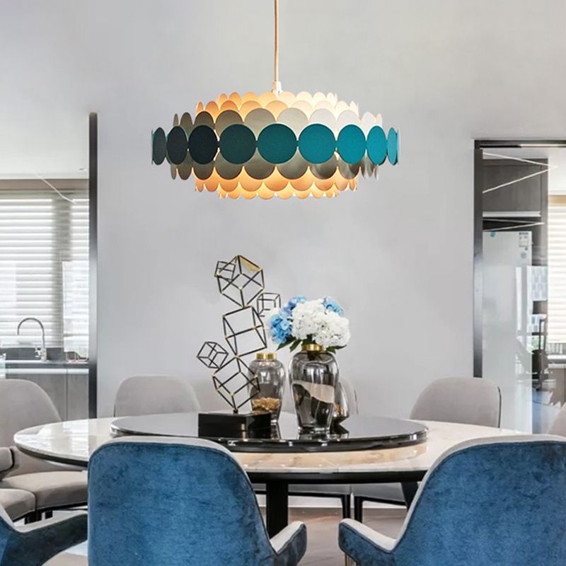 Almacenamiento de la lámpara de lámpara de estilo moderno accesorio de iluminación colgante para sala de estar