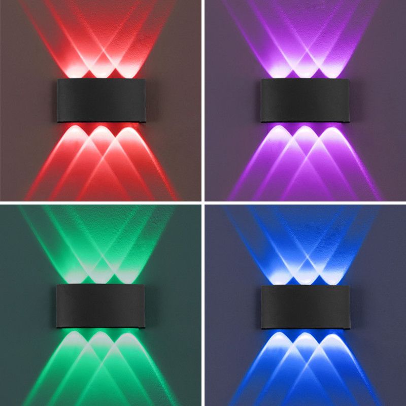 Multi Lights Rectangular Wall Washer Sconce Modern Style Metal Wall Lighting