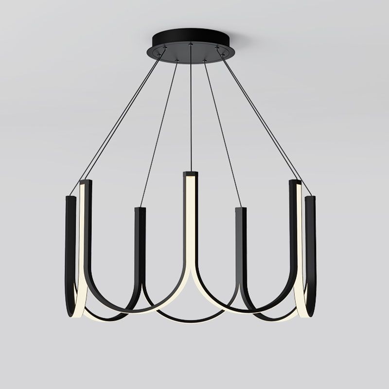 LED -Deckenpendellicht mit Acrylschatten -Einfachheit Kronleuchter Licht