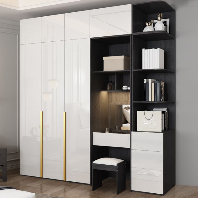 Engineered Wood Wardrobe Cabinet Hinged Modern Wardrobe Armoire