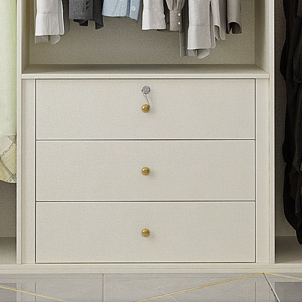 Engineered Wood Wardrobe Cabinet Modern Wardrobe Closet with Shelves for Home