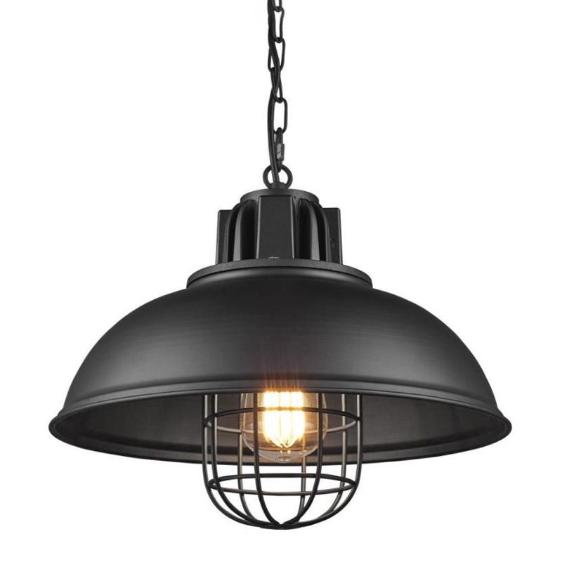Dome-Shaped 1-Light Industrial Metal Pendant Light Hanging Ceiling Light