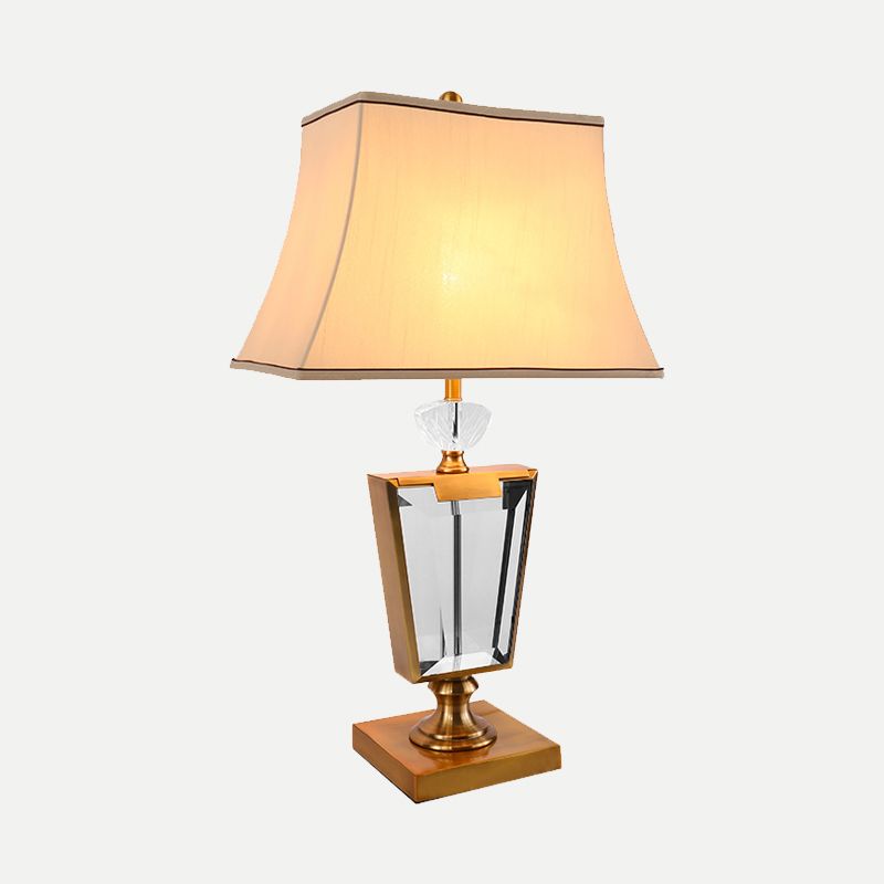 1 hoofd eetkamer tafel licht modernistische gouden kleine bureaubriek met bel -stofschaduw