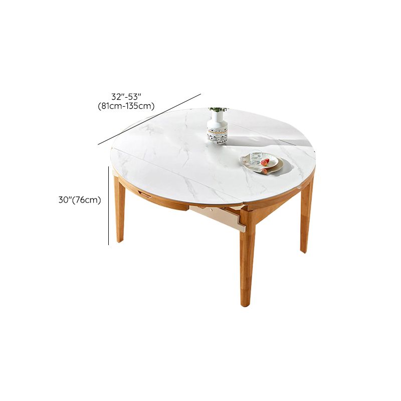 Contemporary Rectangular and Round Easy Folding Dining Table with 4 Foot