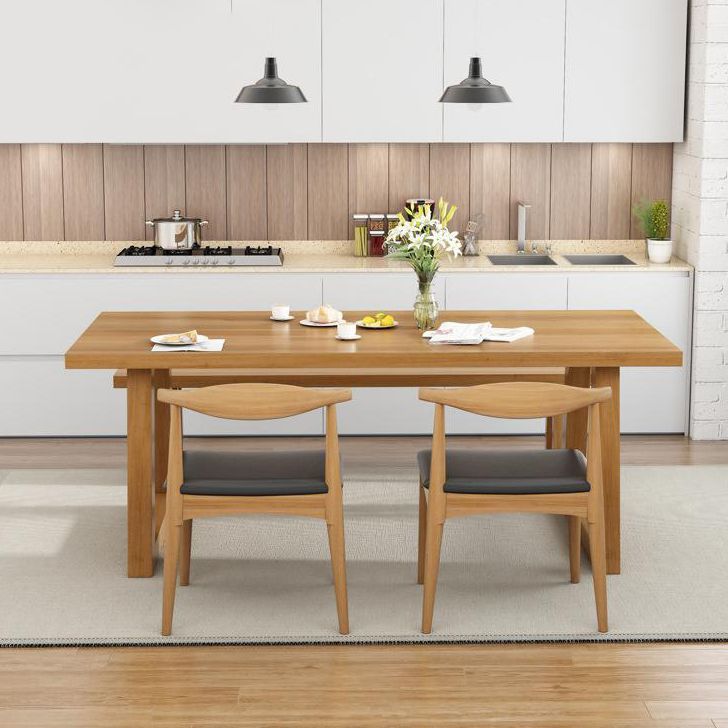 Modern Style 1/4/6 Pieces Dining Bench Set Solid Wood Dining Table and Chairs