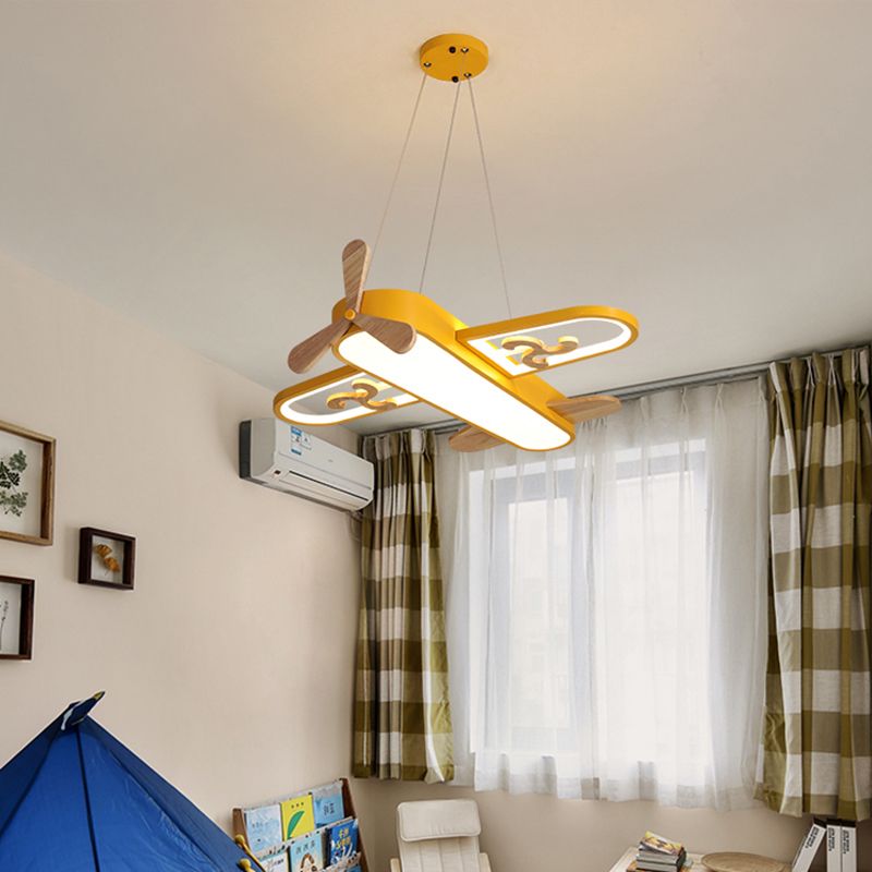 Aircraft Shaped Nursery Flush Mount Acrylic Cartoon Surface Mounted Led Ceiling Light