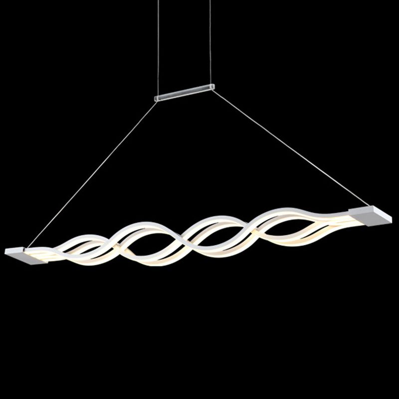 Wave Large Kitchen Pendant Lights Acrylic Modern Simplicity Island Chandelier Lights for Restaurant