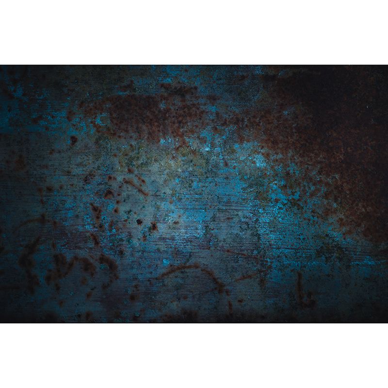 Rusted Steel Mural Decal Industrial Style Wall Covering for Living Room