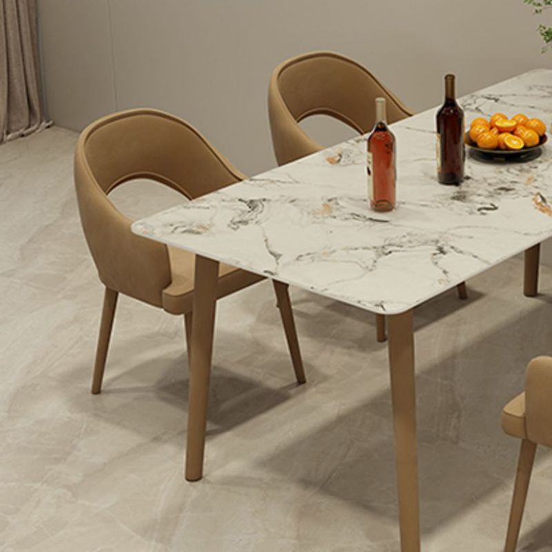 Contemporary Style Upholstered 4 Legs Dining Chairs for Living Room