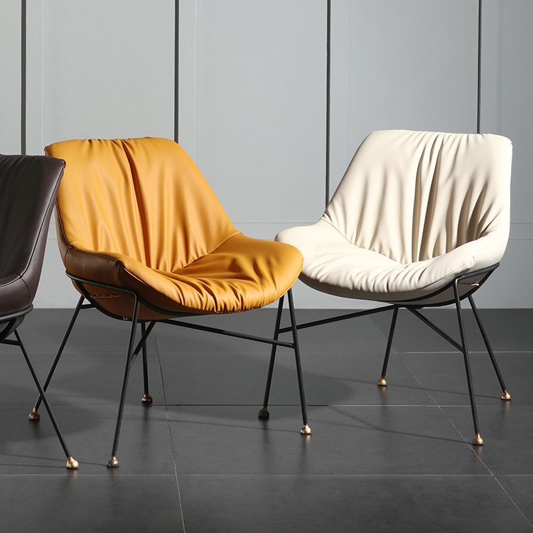 El cuero de la PU del diseño contemporáneo que cena la silla sólida sin brazos de la parte posterior de las sillas