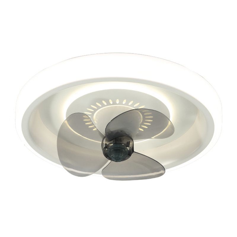 Circle Metal Ceiling Fan Lamp Minimalist LED Ceiling Mounted Light