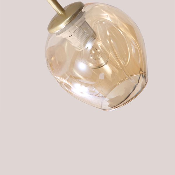 Contemporary Transparent Glass Chandelier Light Fixtures Living Room Hanging Chandelier