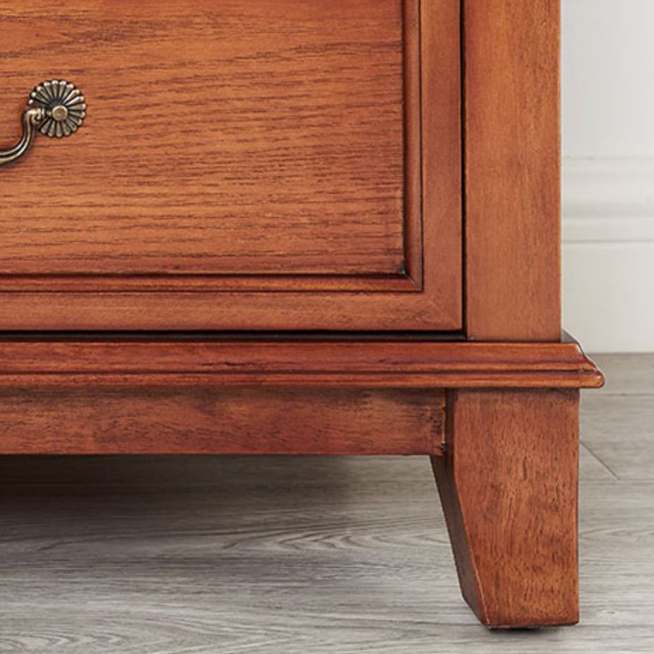 Traditional Rubberwood Armoire for Home Matte Finish Cabinet with Hinged Door