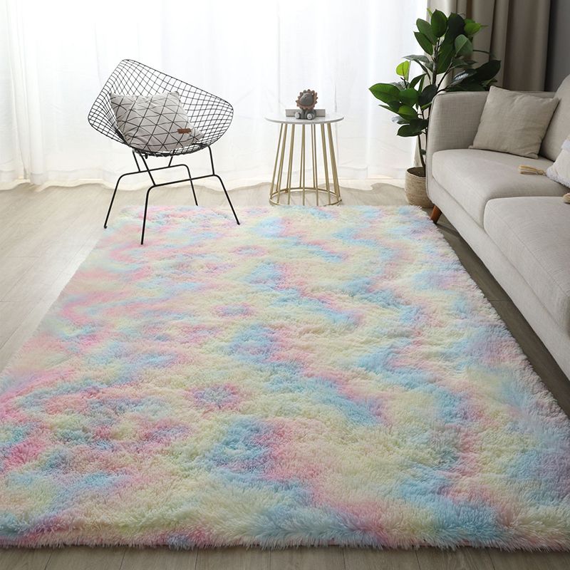Simplicité Solide Shag Carpet Polyester Raping Indoor Tapis de support sans glissement pour décoration pour la maison