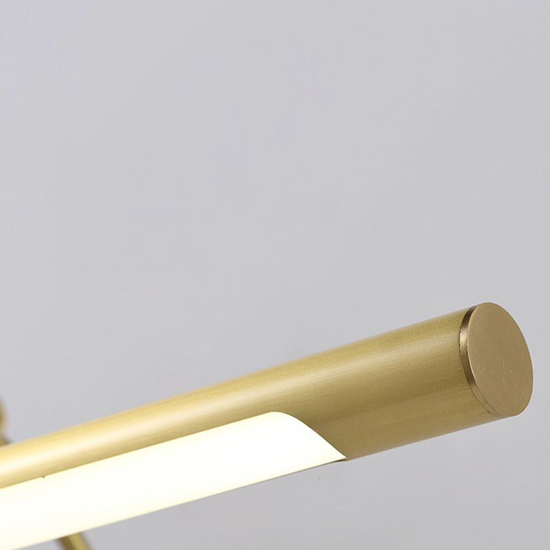 Metal Linear Shape Wall Mount Lighting Modern 1 Light Mirror Wall Mounted Light Fixture