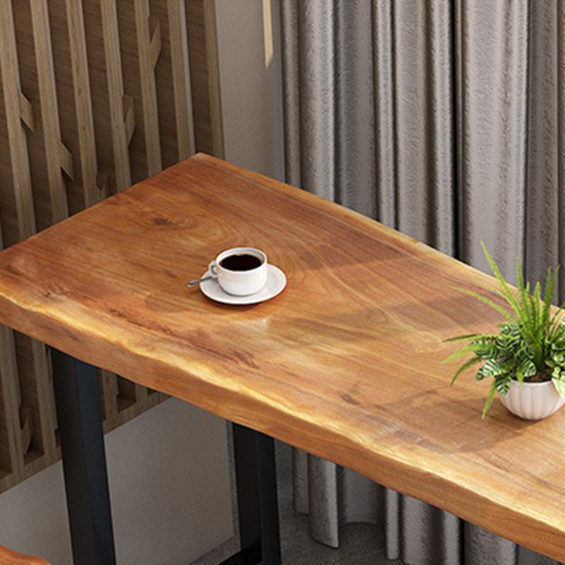 Modern Metal Base Bar Table Rectangle Bar Table with Black Base