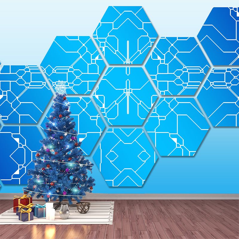 Geometry Wallpaper Mural Contemporary Wall Covering for Study Room, Water Resistant