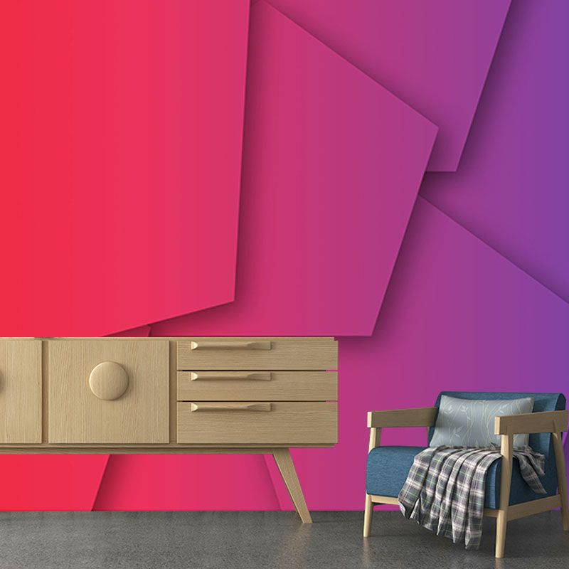 Modern Style Wall Mural Wallpaper Geometry Sitting Room Wall Mural