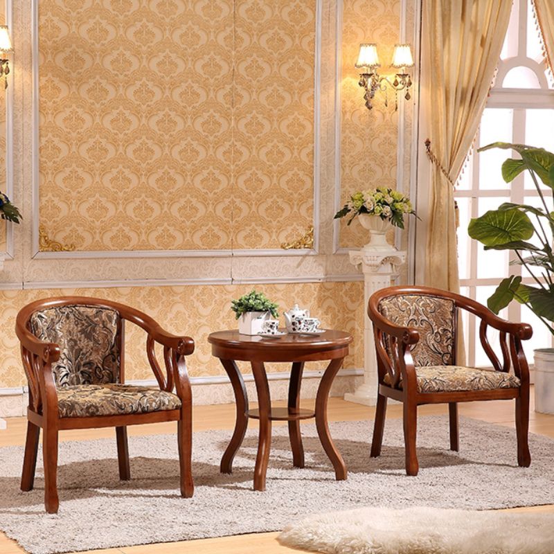 Traditional Style Dining Chair Solid Wood Arm Chair for Kitchen