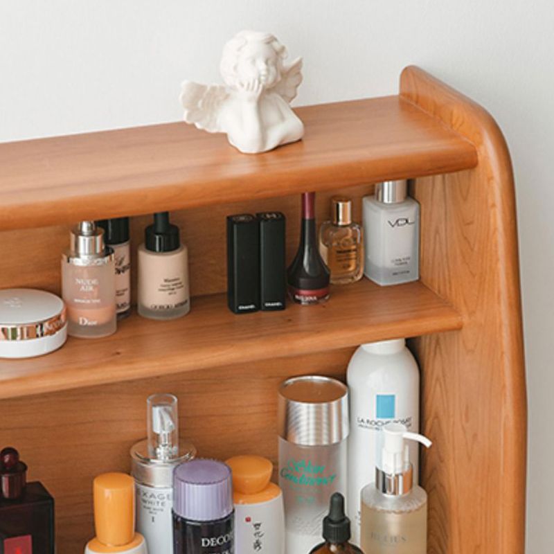 Scandinavian Makeup Vanity Mirrored Solid Wood Makeup Dressing Table