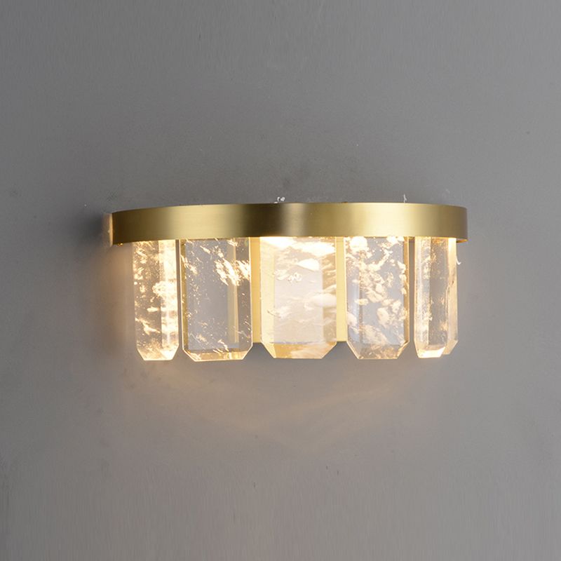 Modern Style Wall Light Crystal 1 Light Sconces in Transparent for Bedroom