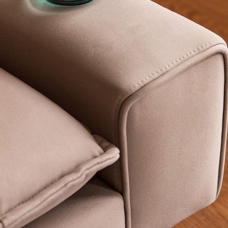 Mid-Century Modern Square Arm Sofa Pillow Back Couch for Living Room