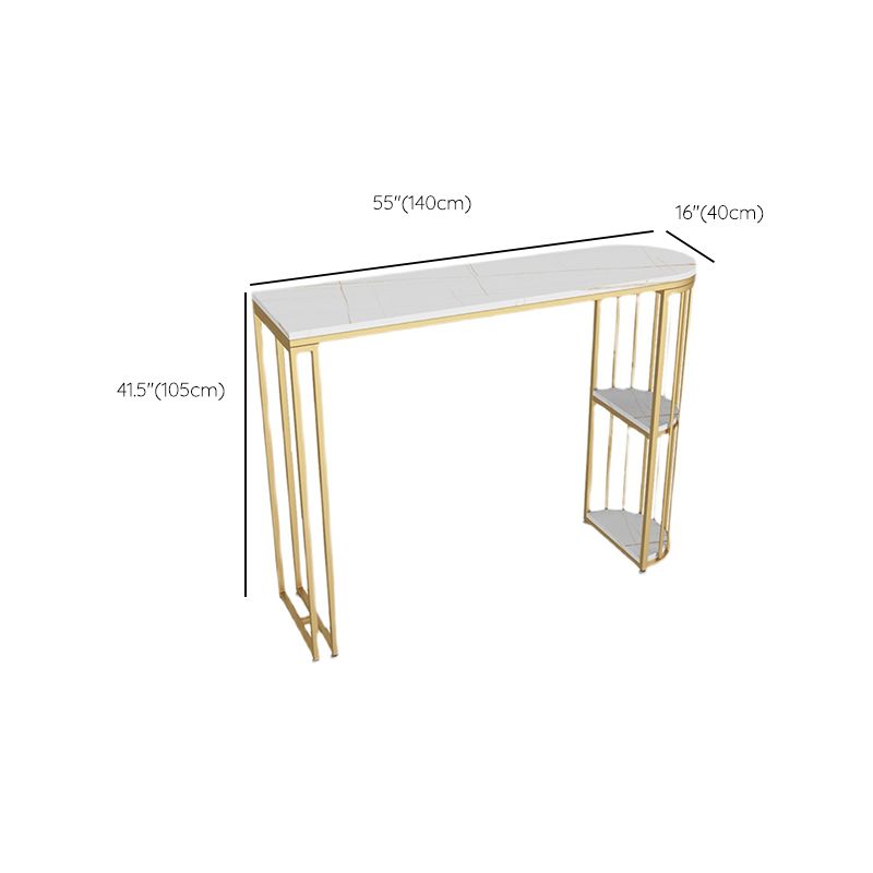 Industrial Bar Table Set 1/3 Pieces Stone Counter Table with Upholstered Stools