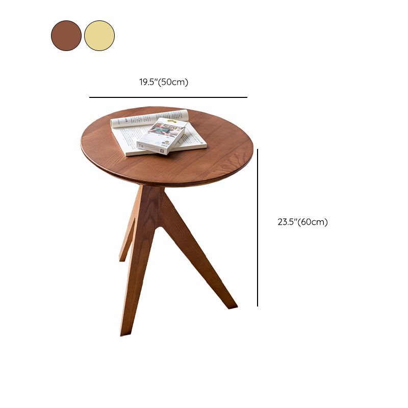 Scandinavian Solid Wood End Table Corner Table for Living Room