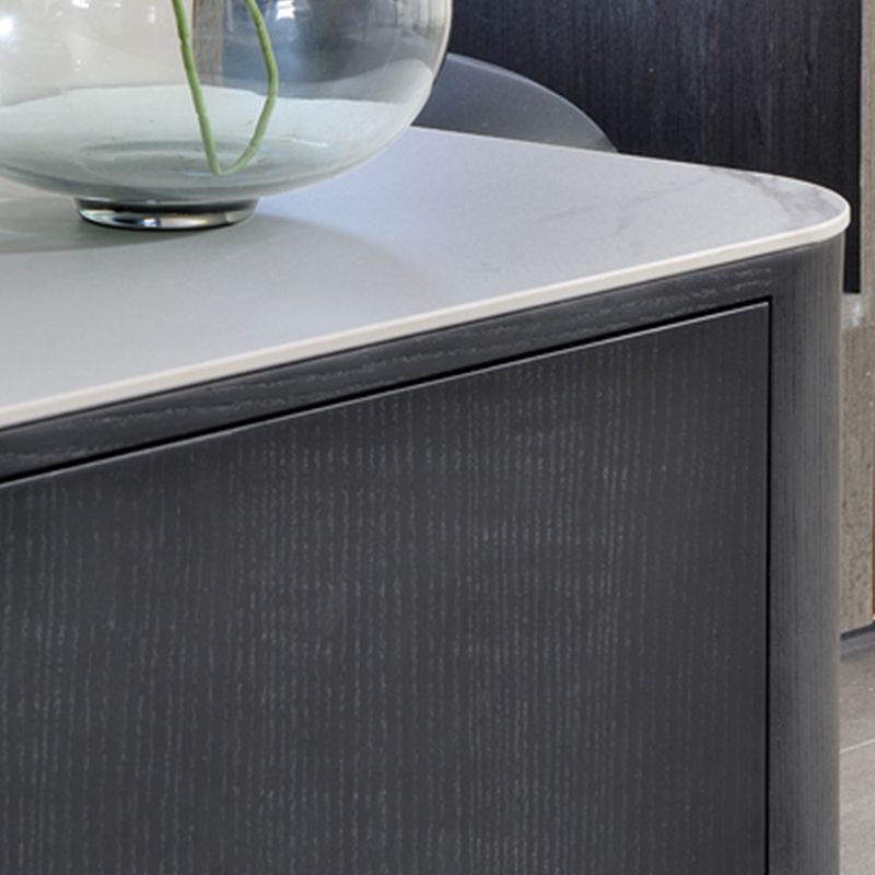 Square Square Block Base Design Slate Plate Table Plate with Drawer Coffee Table