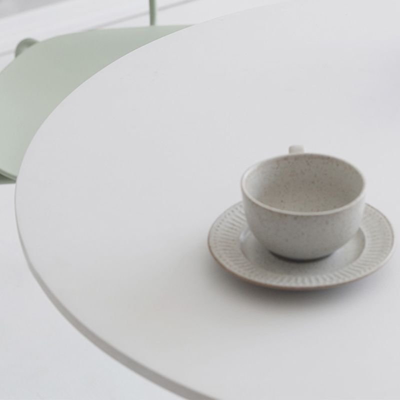 Living Room Round Top Dining Table Contemporary Dining Table with Metal Base