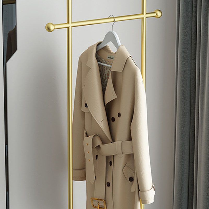 Modern Hall Stand Metal Framed Hanging Rail and Hooks Coat Hanger