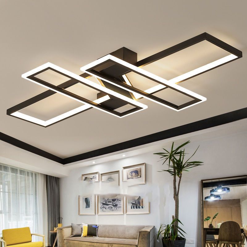 Metal Semi Flush Mount Geometriclight Contemporary Semi Flush
