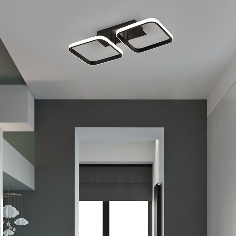 Geometric Semi Flush Mount Light Fixture Contemporary Acrylic Ceiling Mounted Fixture for Hallway