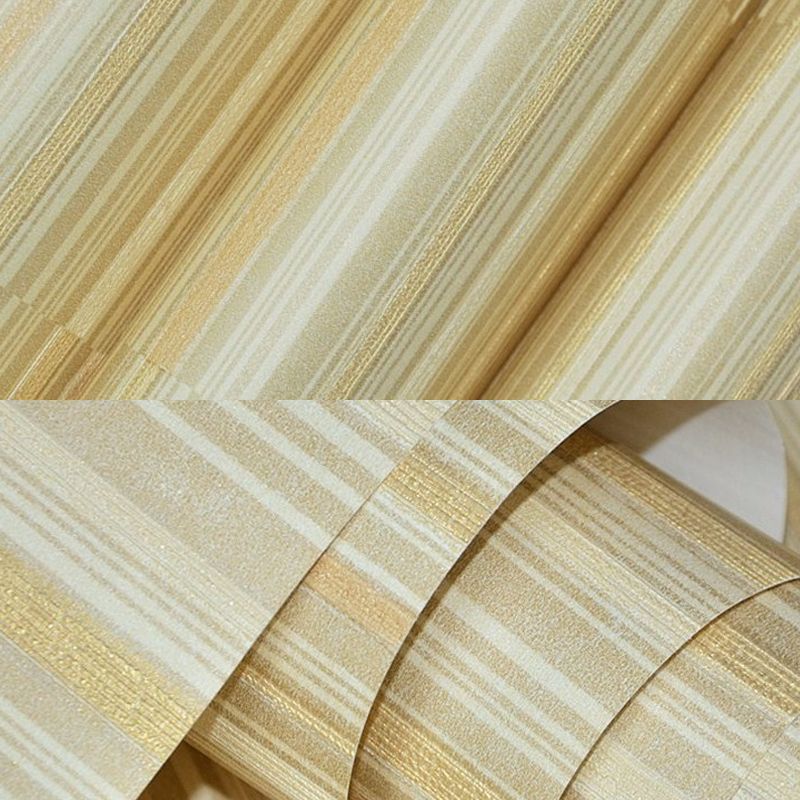 Soft Color Stripe Wallpaper Contemporary Water Resistant Dining Room Wall Art, 54.2-sq ft