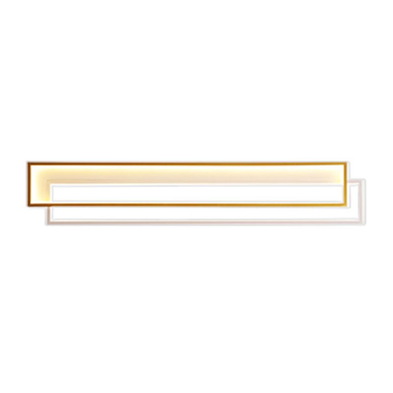 Rectangle Wall Lights Modern Style Metal 2 Light Wall Mount Lights