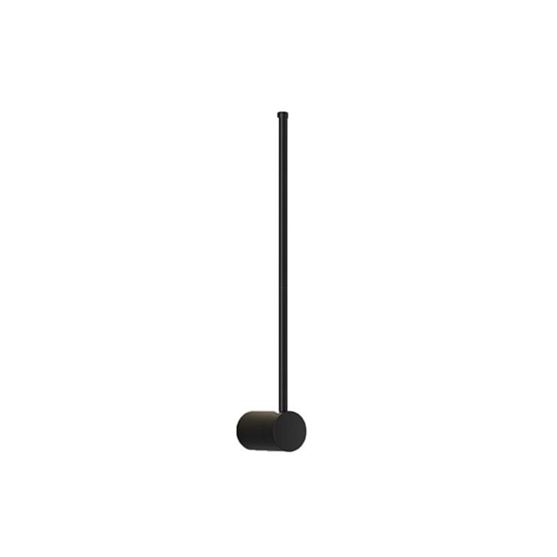 Modern Metal Wall Sconce Linear Shape Wall Lamp with Silicone Shade in Black
