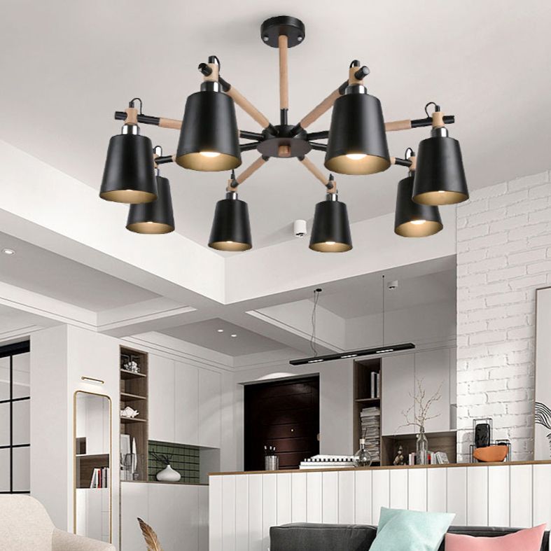 Sputnik Ceiling Hung Fixture Nordic-Style Metal Living Room Chandelier Lighting Fixture