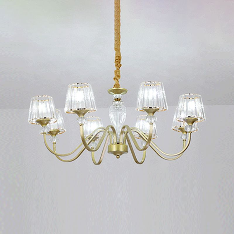 American Style Chandelier Glass Shade Ceiling Chandelier for Living Room