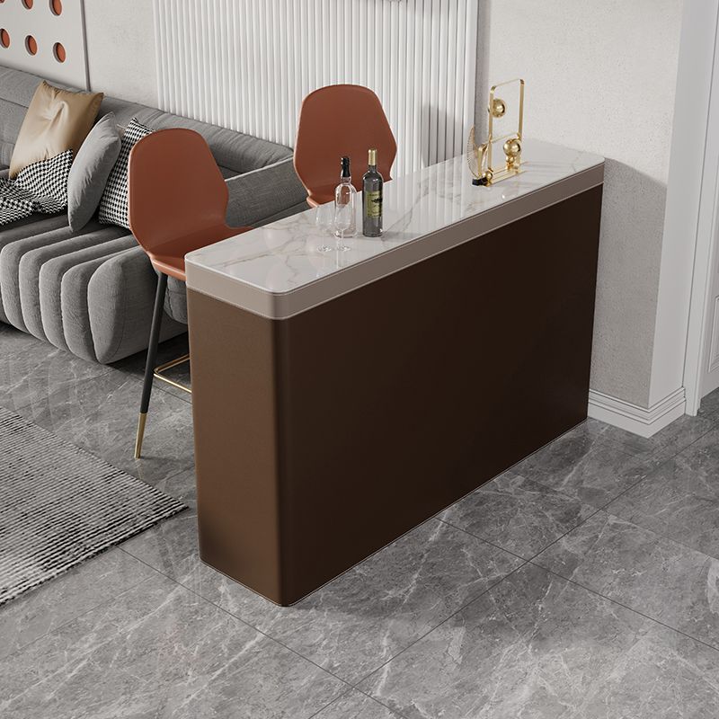Modern Style Stone Bar Dining Table Rectangle Bar Table for Living Room