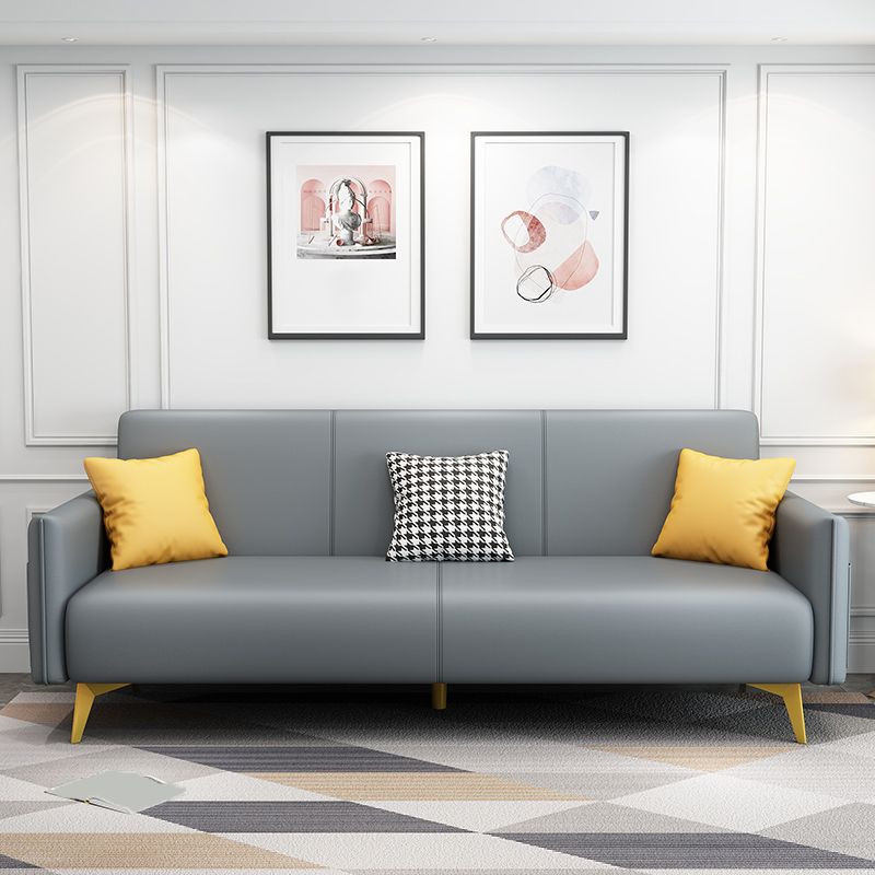 Contemporary Square Arm Living Room Fabric Stationary Seating