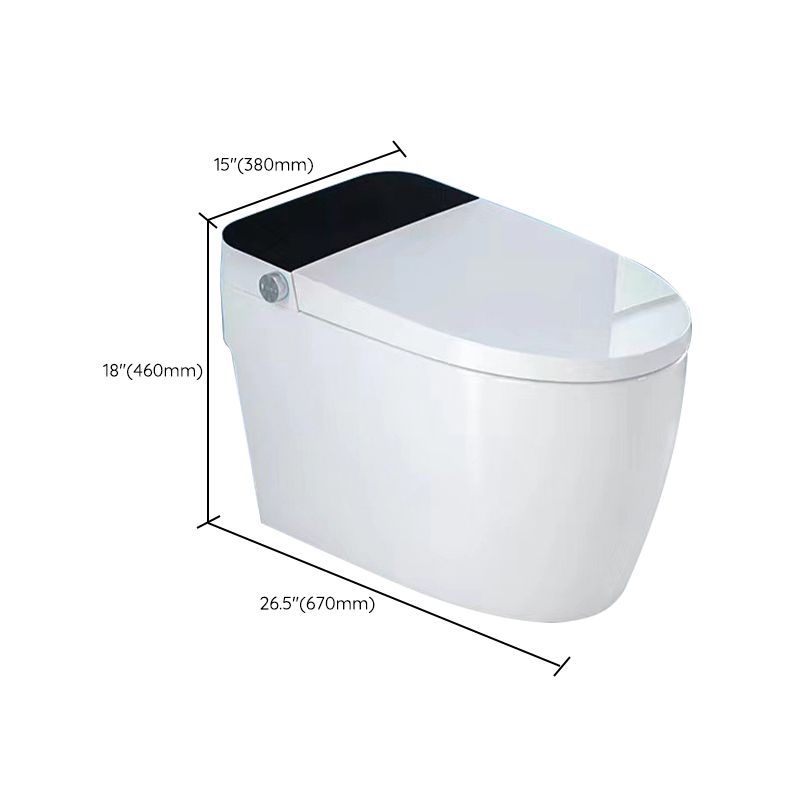 Modern Siphon Jet One Piece Toilet Bowl White Heated Seat Urine Toilet with Toilet Seat